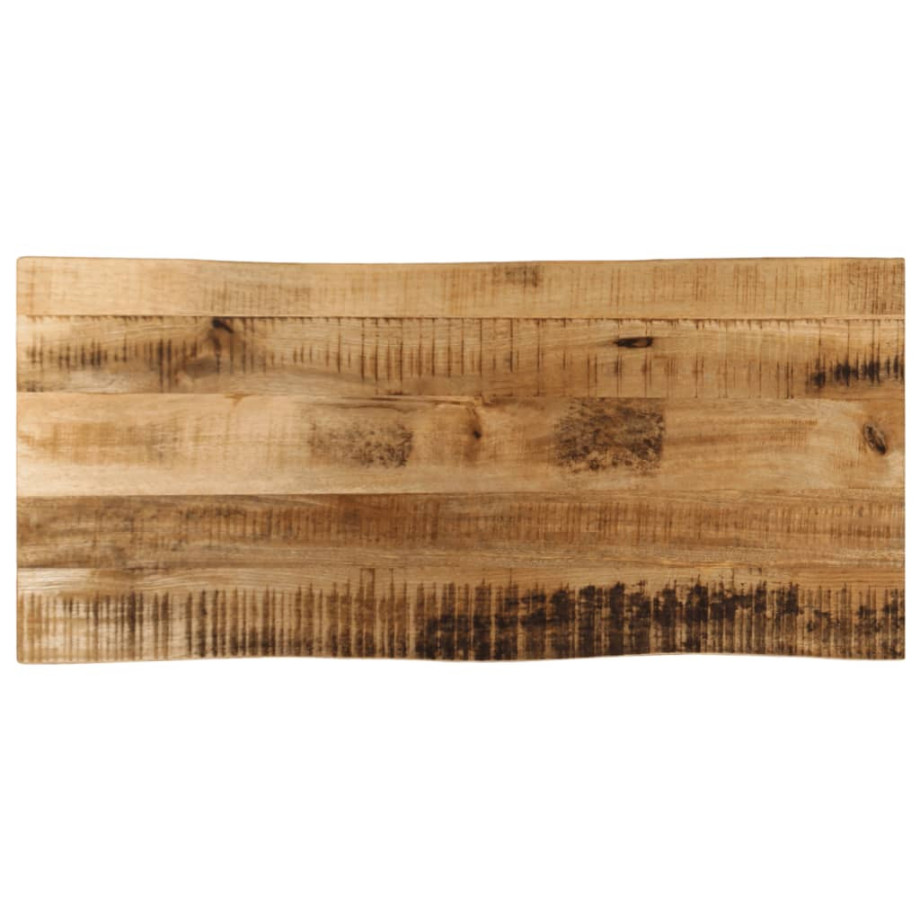 vidaXL Tafelblad met natuurlijke rand 80x40x2,5 cm massief mangohout afbeelding 1