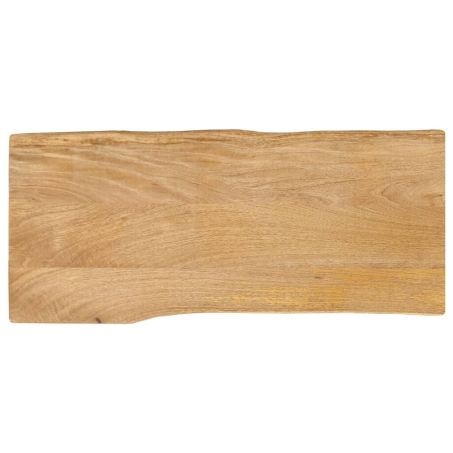 vidaXL Tafelblad met natuurlijke rand 90x40x2,5 cm massief mangohout afbeelding 1