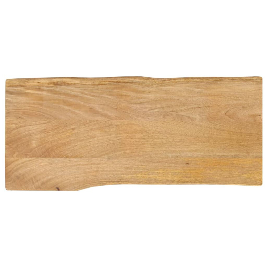 vidaXL Tafelblad met natuurlijke rand 100x40x2,5 cm massief mangohout afbeelding 1