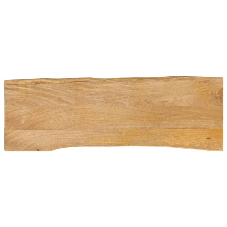 vidaXL Tafelblad met natuurlijke rand 140x40x2,5 cm massief mangohout afbeelding 1