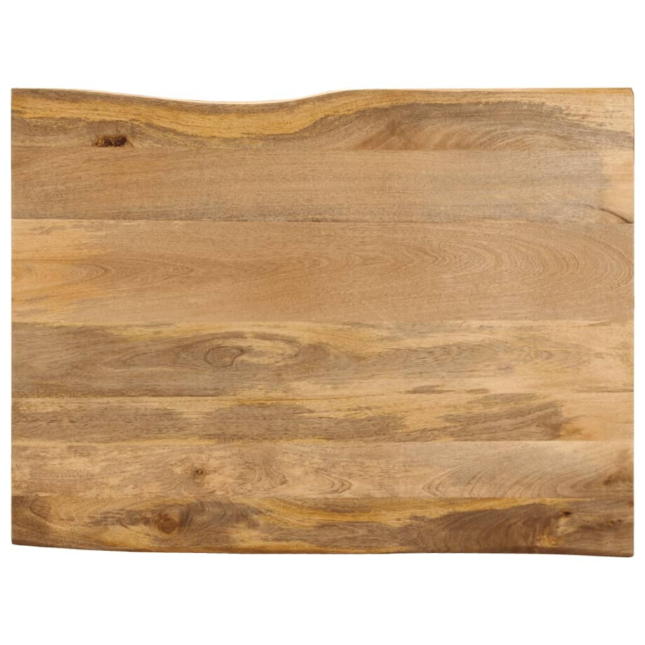 vidaXL Tafelblad met natuurlijke rand 110x80x2,5 cm massief mangohout afbeelding 1