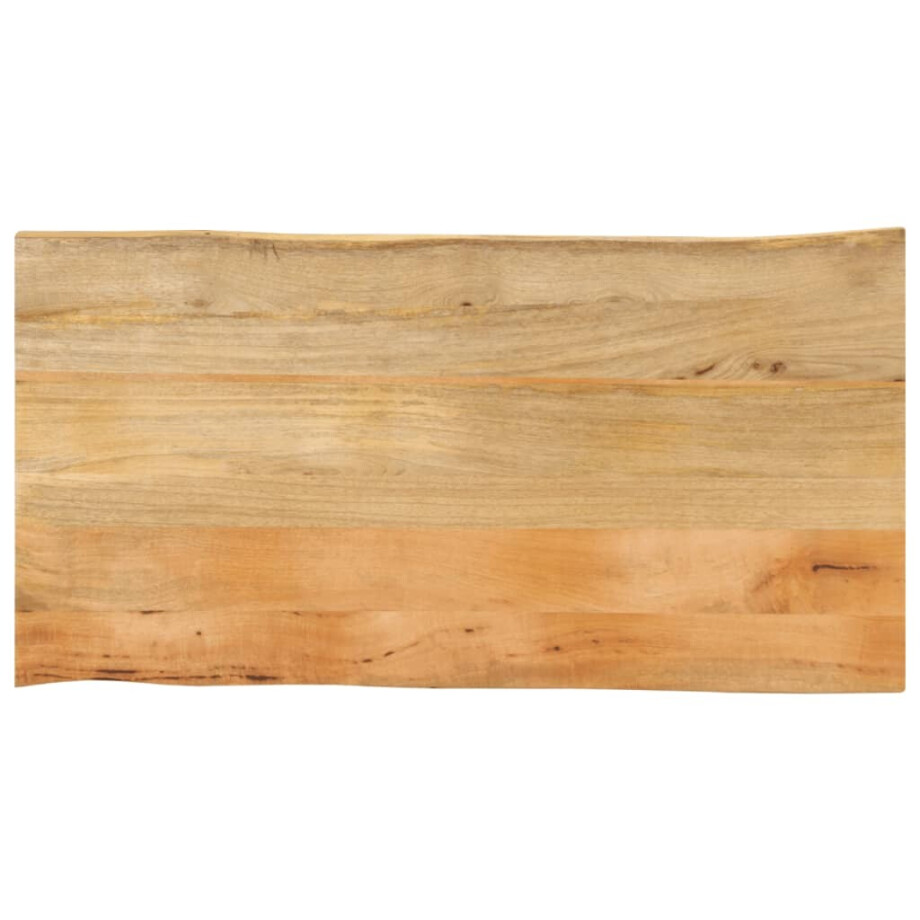 vidaXL Tafelblad met natuurlijke rand 110x60x3,8 cm massief mangohout afbeelding 1