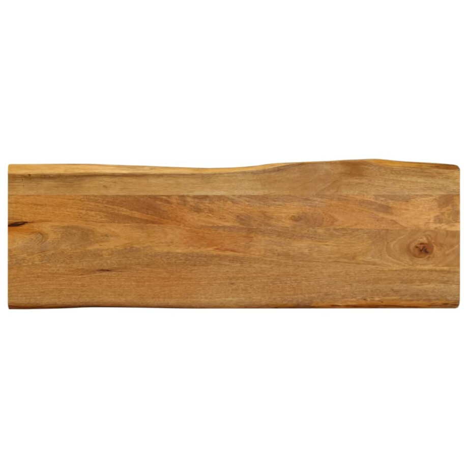 vidaXL Tafelblad met natuurlijke rand 110x40x2,5 cm massief mangohout afbeelding 1