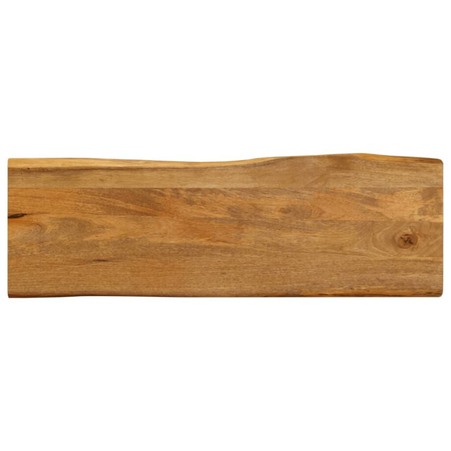 vidaXL Tafelblad met natuurlijke rand 140x40x2,5 cm massief mangohout afbeelding 1