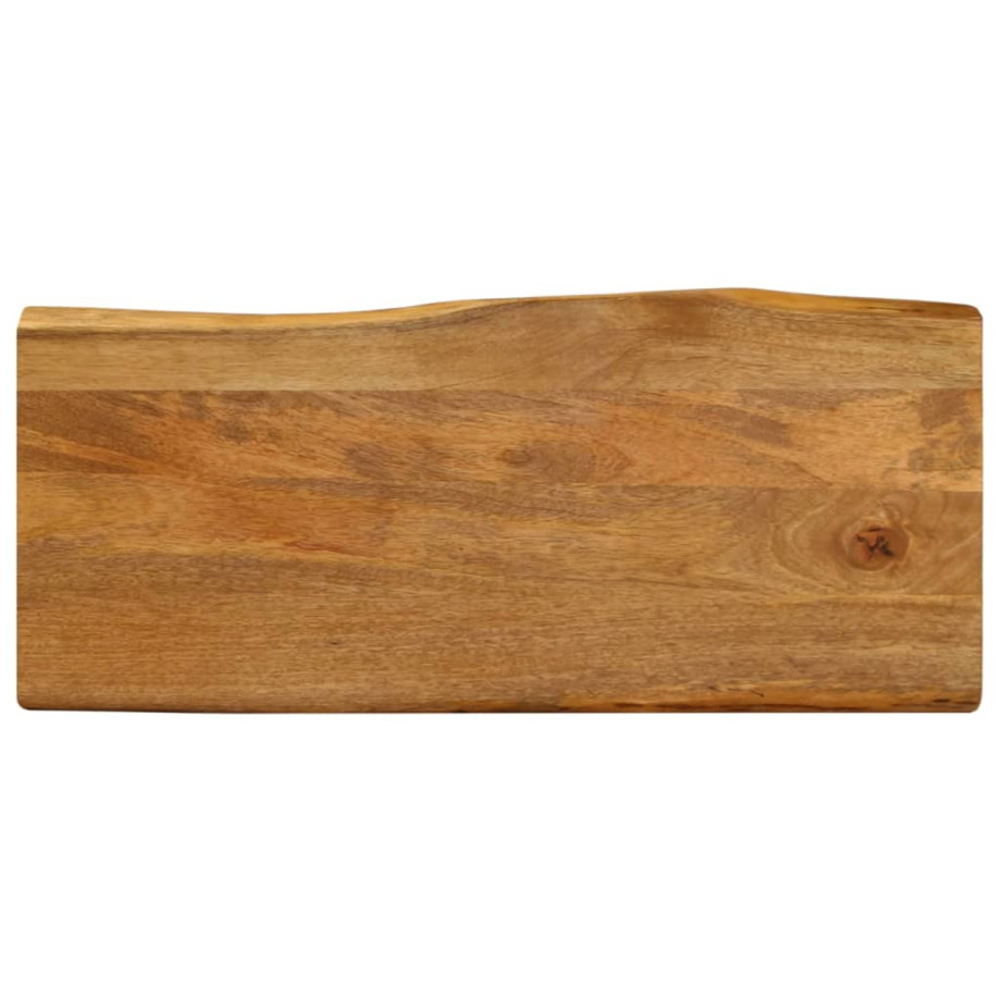 vidaXL Tafelblad met natuurlijke rand 90x40x3,8 cm massief mangohout afbeelding 1