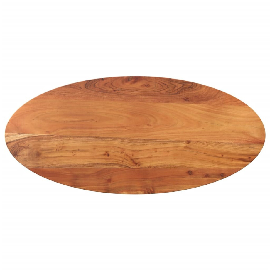 vidaXL Tafelblad ovaal 80x40x2,5 cm massief acaciahout afbeelding 1
