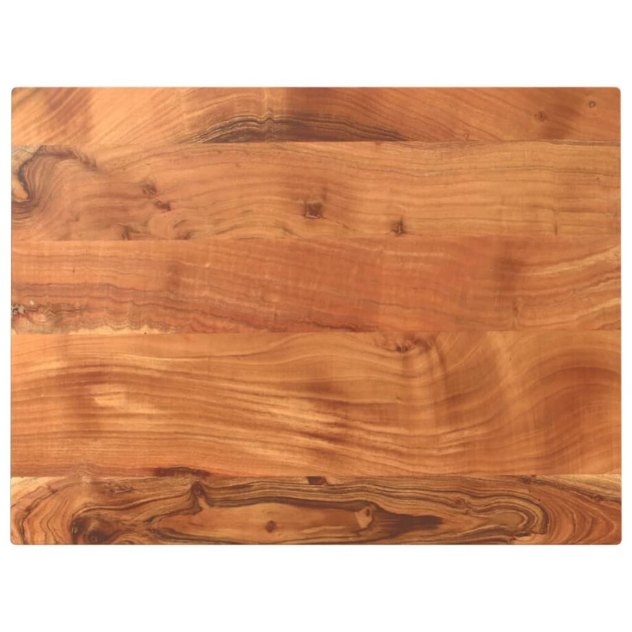 vidaXL Tafelblad rechthoekig 80x70x2,5 cm massief acaciahout afbeelding 1