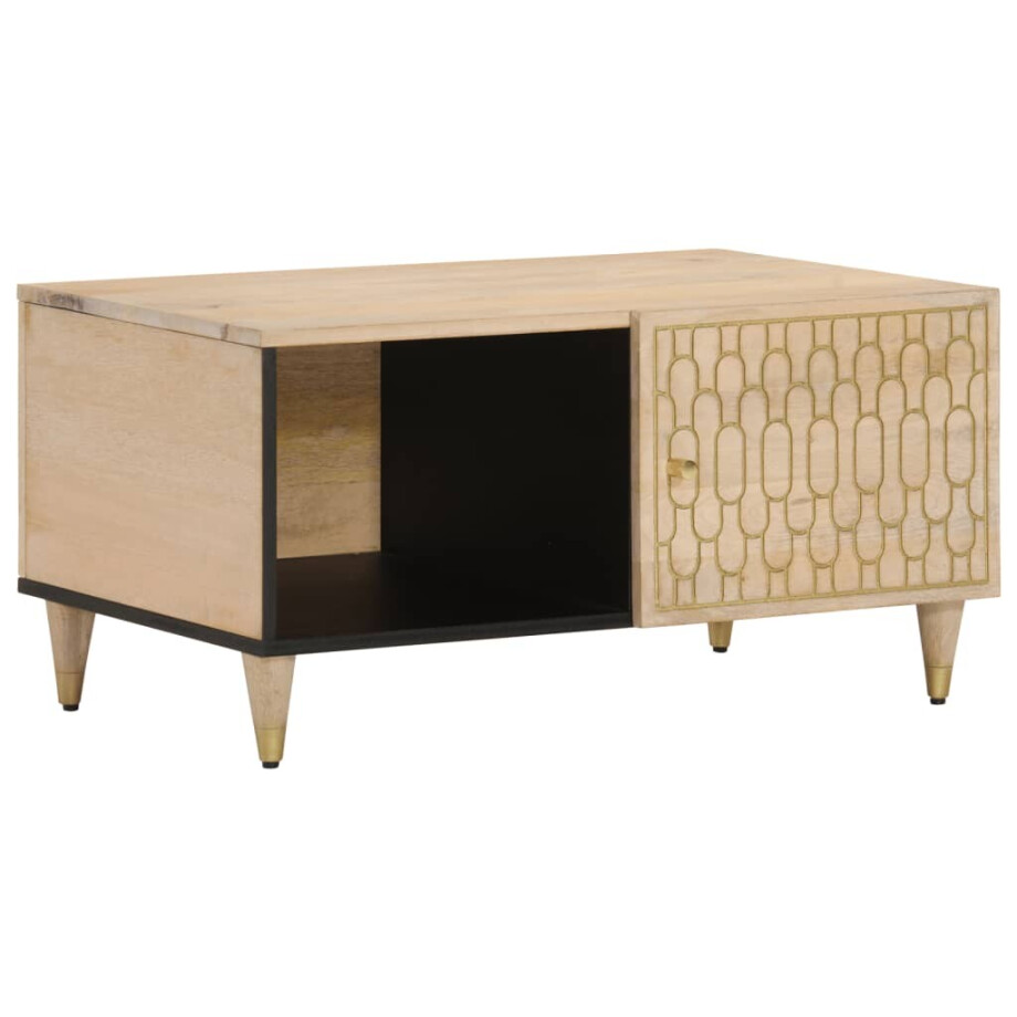 vidaXL Salontafel 80x50x40 cm massief mangohout vidaXL Salontafel 80x50x40 cm massief mangohout afbeelding 1