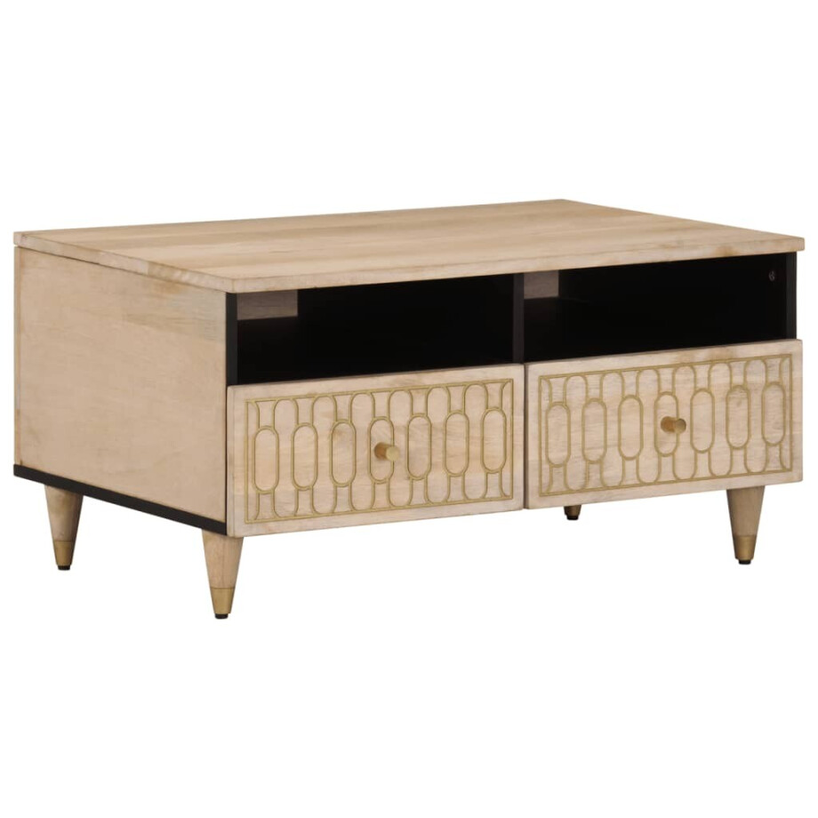 vidaXL Salontafel 80x54x40 cm massief mangohout afbeelding 1
