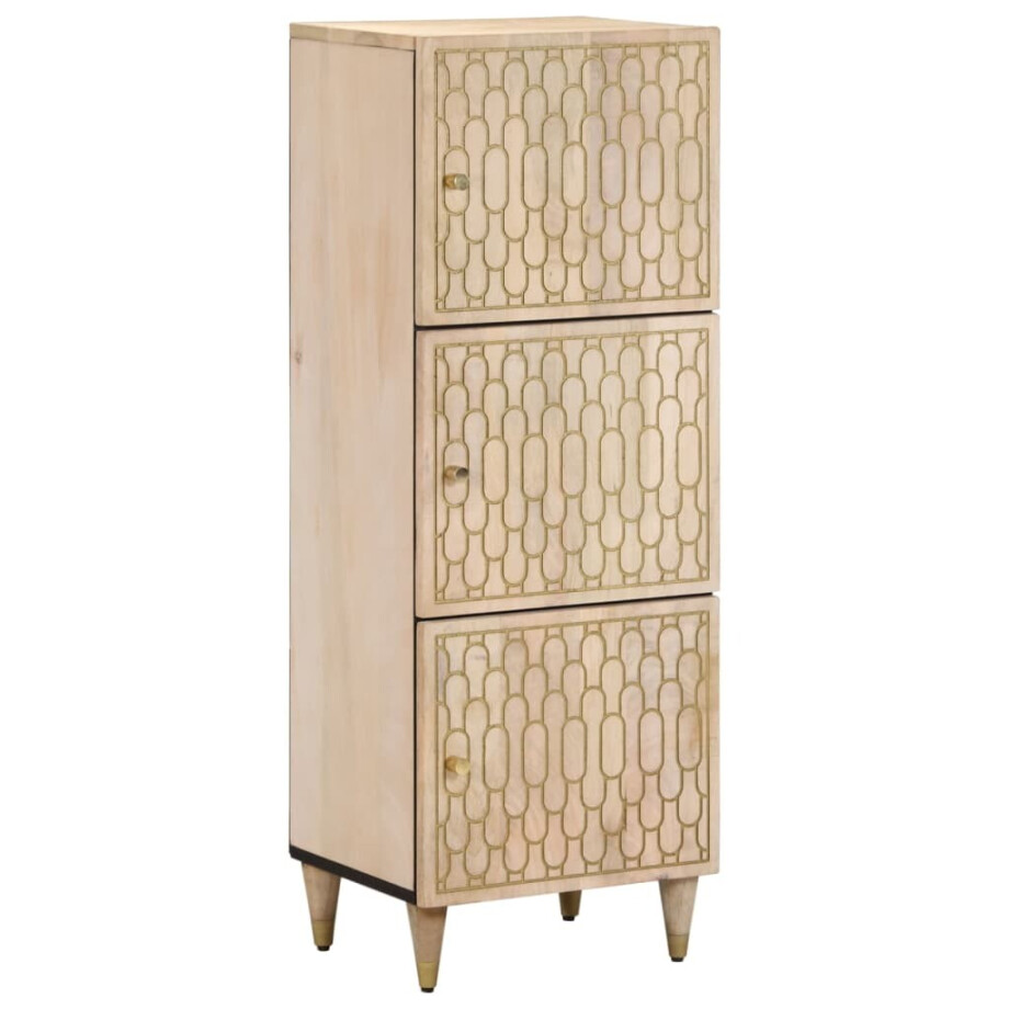vidaXL Hoge kast 40x33x110 cm massief mangohout afbeelding 1