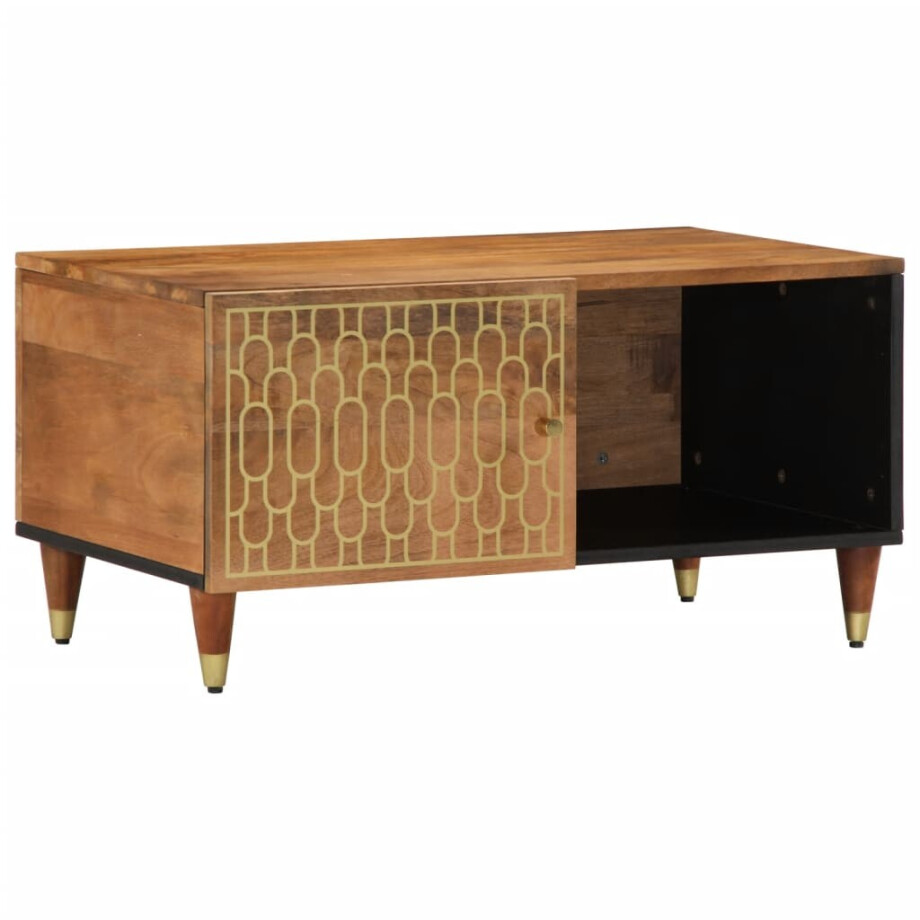 vidaXL Salontafel 80x50x40 cm massief mangohout vidaXL Salontafel 80x50x40 cm massief mangohout afbeelding 1