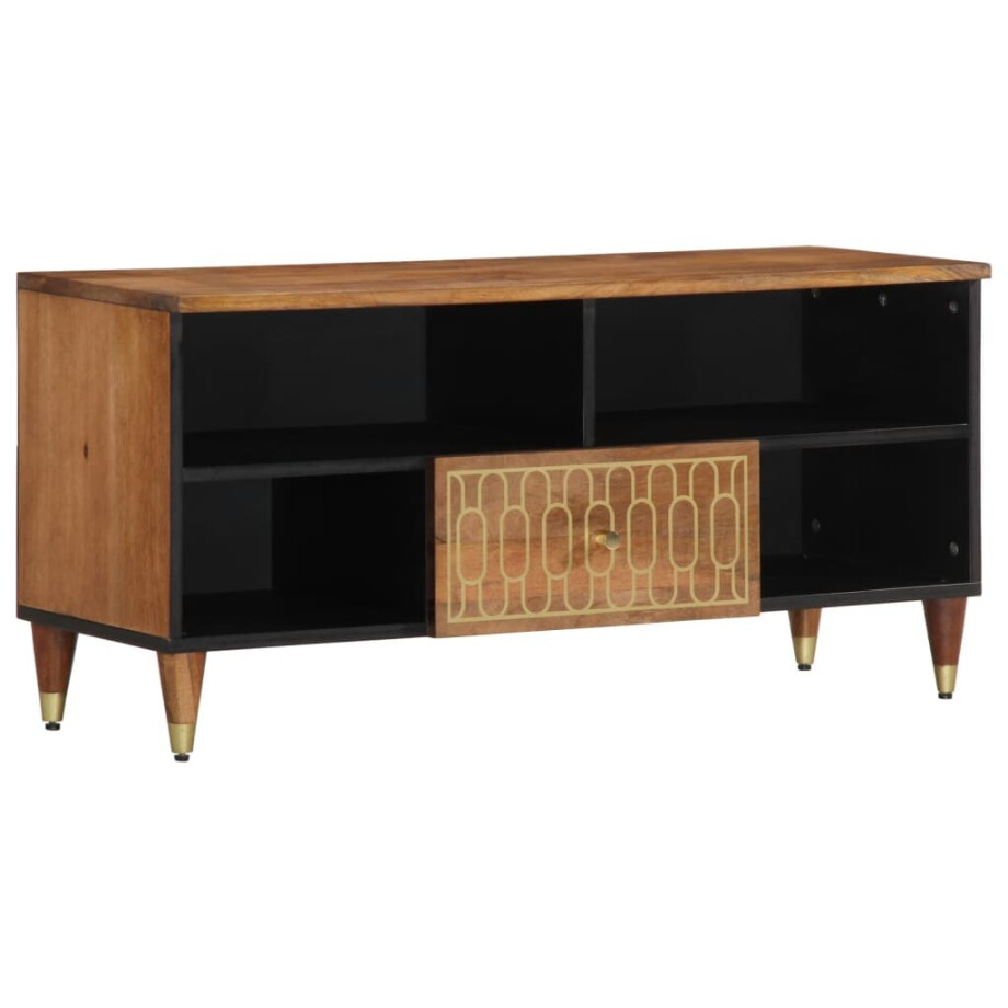 vidaXL Tv-meubel 100x33x46 cm massief mangohout afbeelding 1