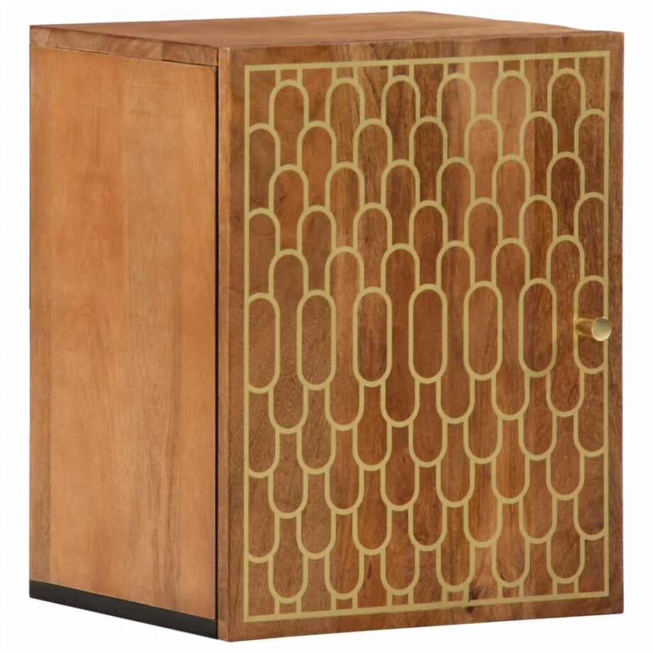 vidaXL Badkamerwandkast 38x33x48 cm massief mangohout vidaXL Badkamerwandkast 38x33x48 cm massief mangohout afbeelding 1