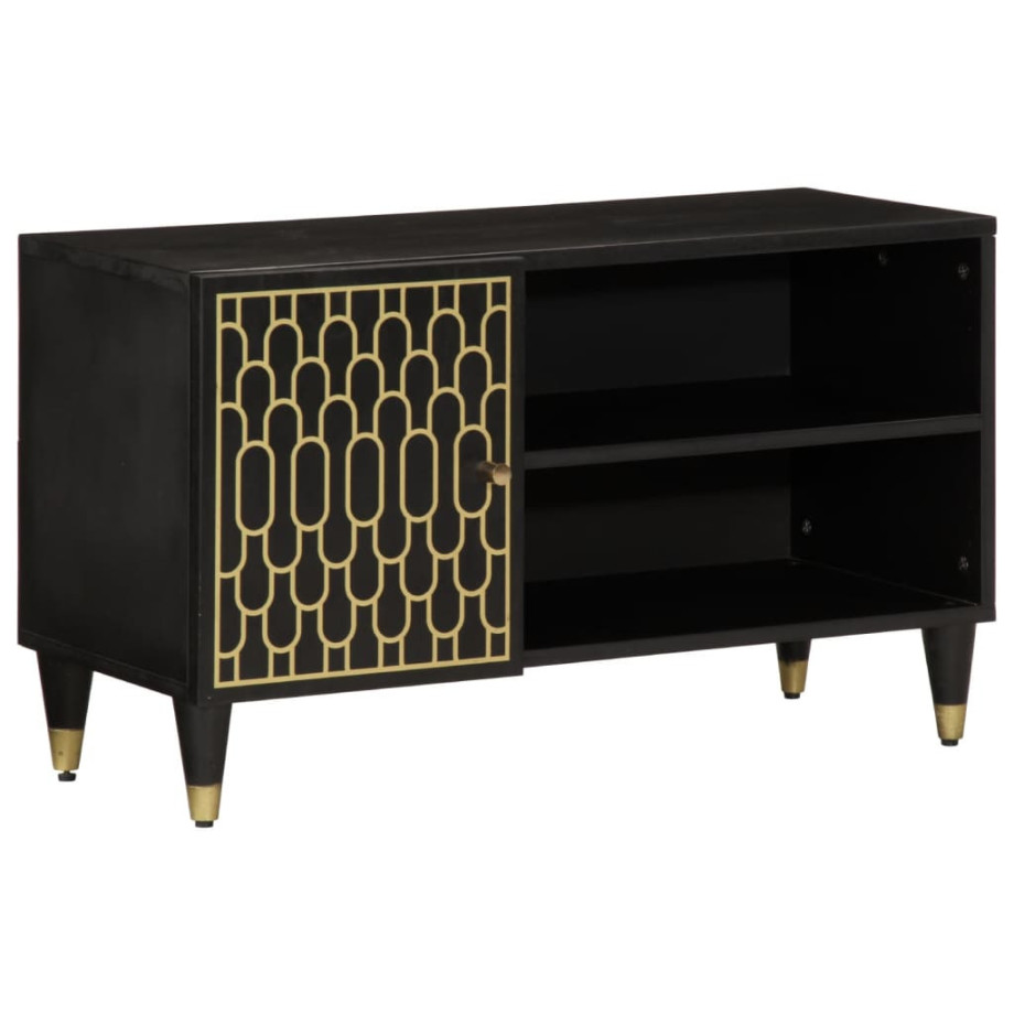 vidaXL Tv-meubel 80x31,5x46 cm massief mangohout afbeelding 1