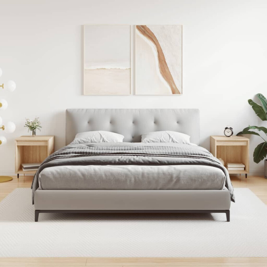 vidaXL Nachtkastjes 2 st 40x35x50 cm sonoma eikenkleurig afbeelding 1