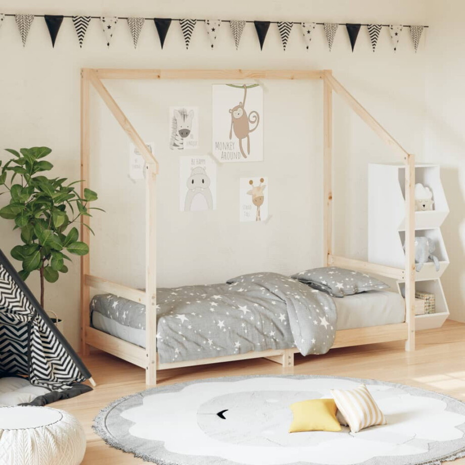 vidaXL Kinderbedframe 80x160 cm massief grenenhout afbeelding 1
