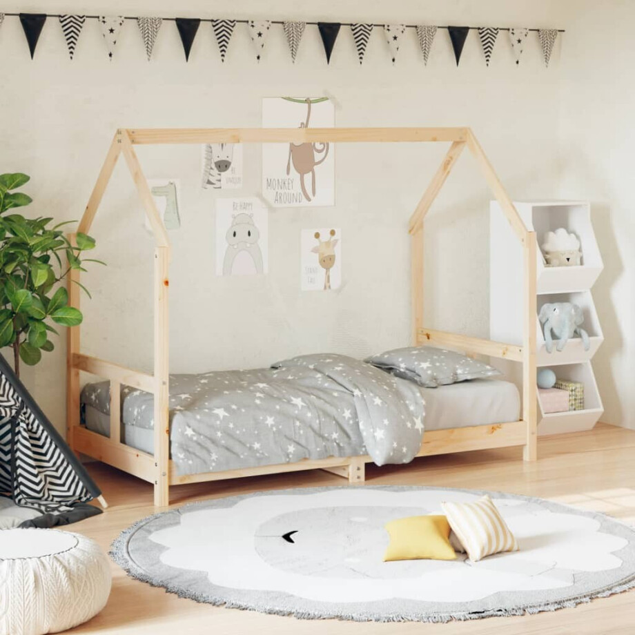 vidaXL Kinderbedframe 80x160 cm massief grenenhout afbeelding 1