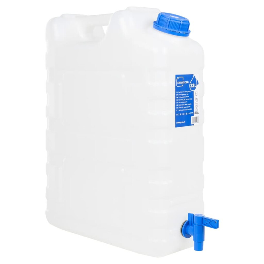 vidaXL Watertank met kraan 20 L kunststof transparant vidaXL Watertank met kraan 20 L kunststof transparant afbeelding