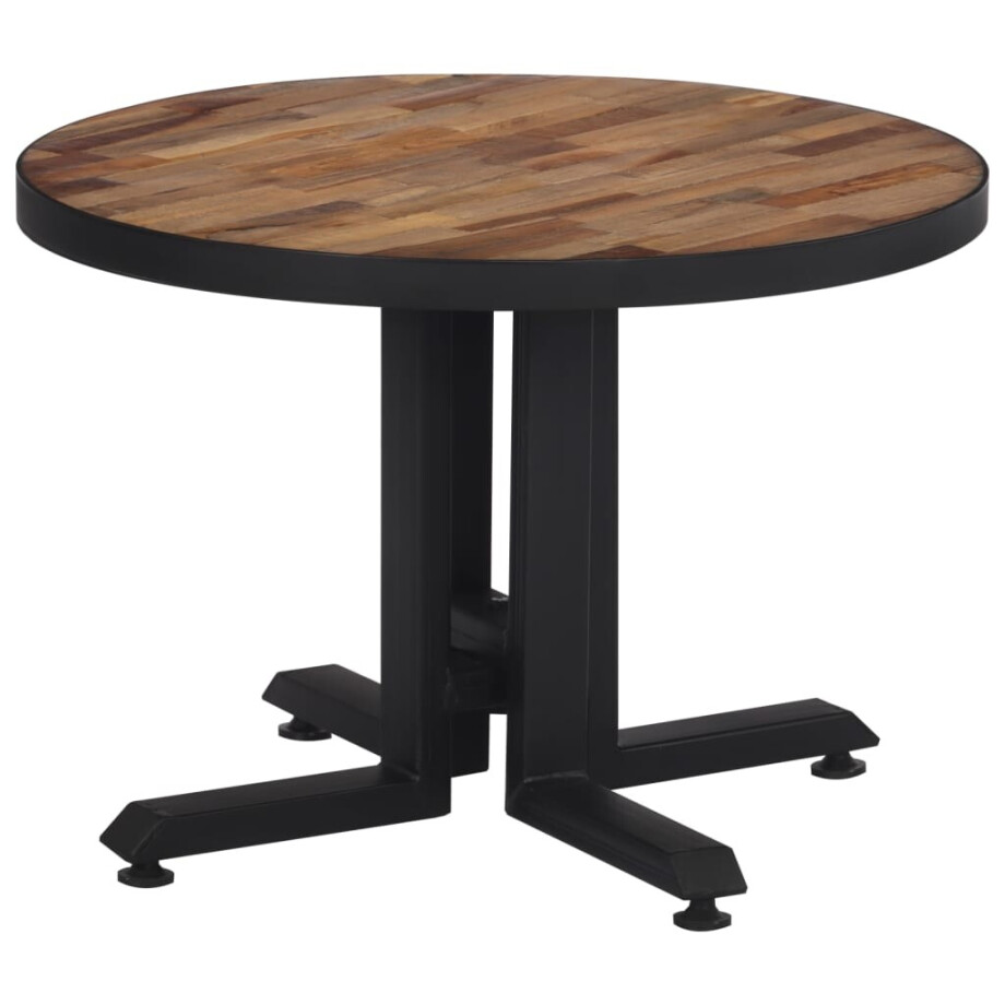 vidaXL Salontafel rond Ø55x40 cm massief gerecycled teakhout vidaXL Salontafel rond Ø55x40 cm massief gerecycled teakhout afbeelding 1