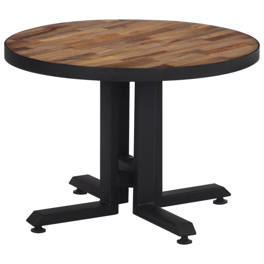 vidaXL Salontafel rond Ø55x40 cm massief gerecycled teakhout afbeelding 1