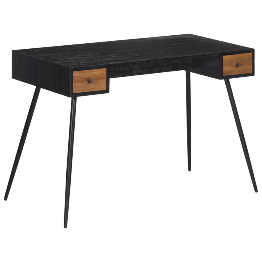 vidaXL Bureau 117x56,5x75 cm massief gerecycled teakhout afbeelding 1