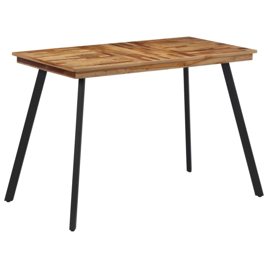 vidaXL Eettafel 120x62x76 cm massief teakhout afbeelding 1