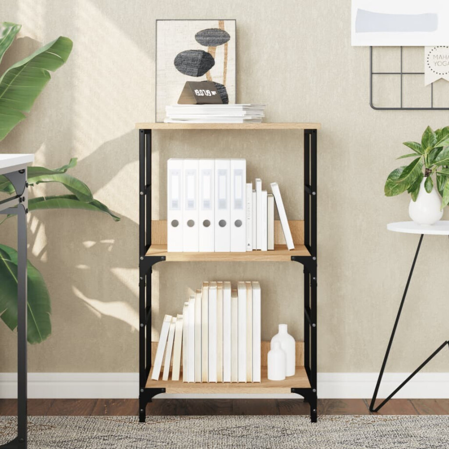 vidaXL Boekenrek 50x33x82 cm bewerkt hout sonoma eikenkleurig vidaXL Boekenrek 50x33x82 cm bewerkt hout sonoma eikenkleurig afbeelding 1