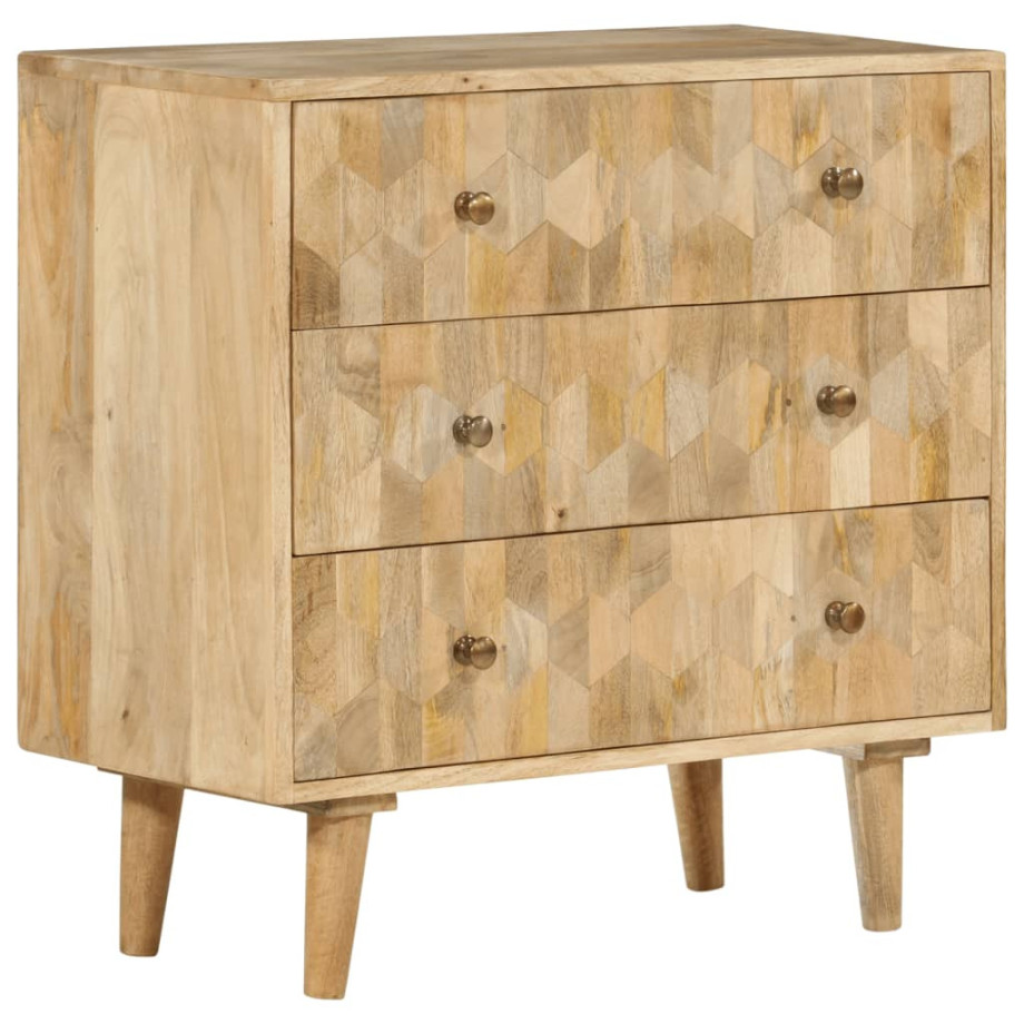 vidaXL Ladekast 70x35x70 cm massief mangohout afbeelding 1
