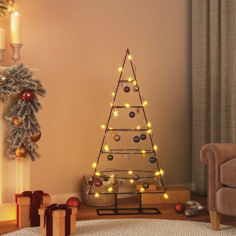 vidaXL | Metalen kerstboom | met standaard 125 cm Poedergecoat staal vidaXL | Metalen kerstboom | met standaard 125 cm Poedergecoat staal afbeelding 1
