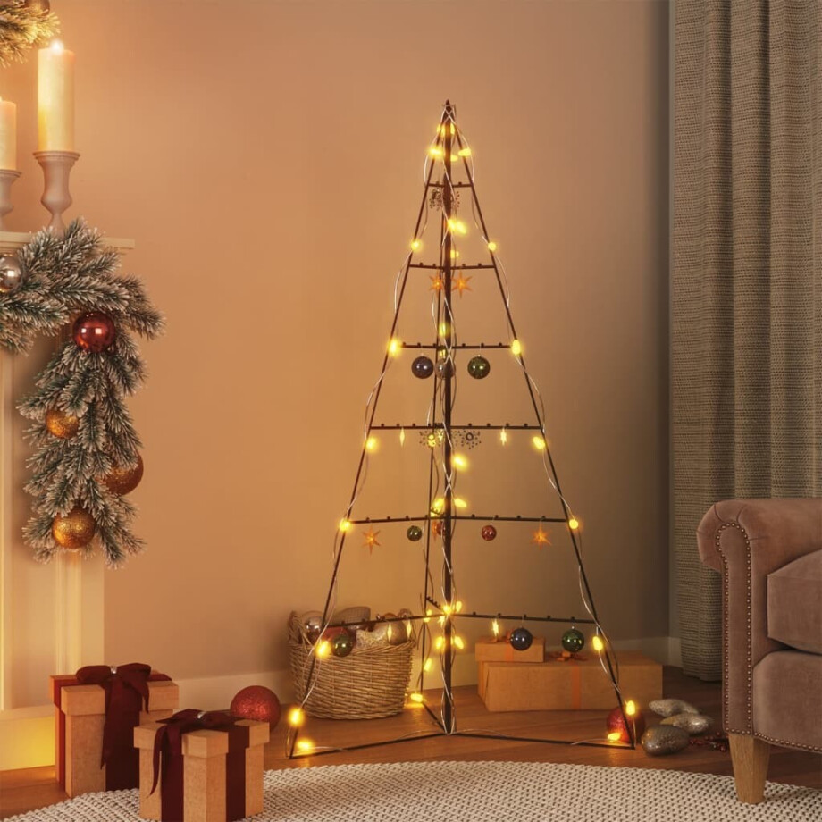 vidaXL Kerstdecoratie kerstboom 140 cm metaal zwart afbeelding 1