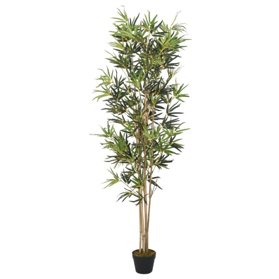 vidaXL Kunstplant bamboe 1104 bladeren 180 cm groen afbeelding 1