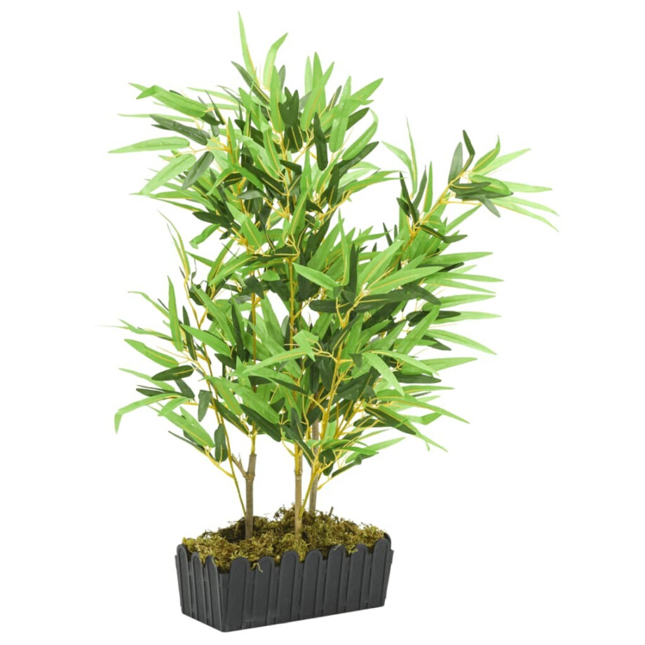 vidaXL Kunstplant bamboe 500 bladeren 80 cm groen afbeelding 1