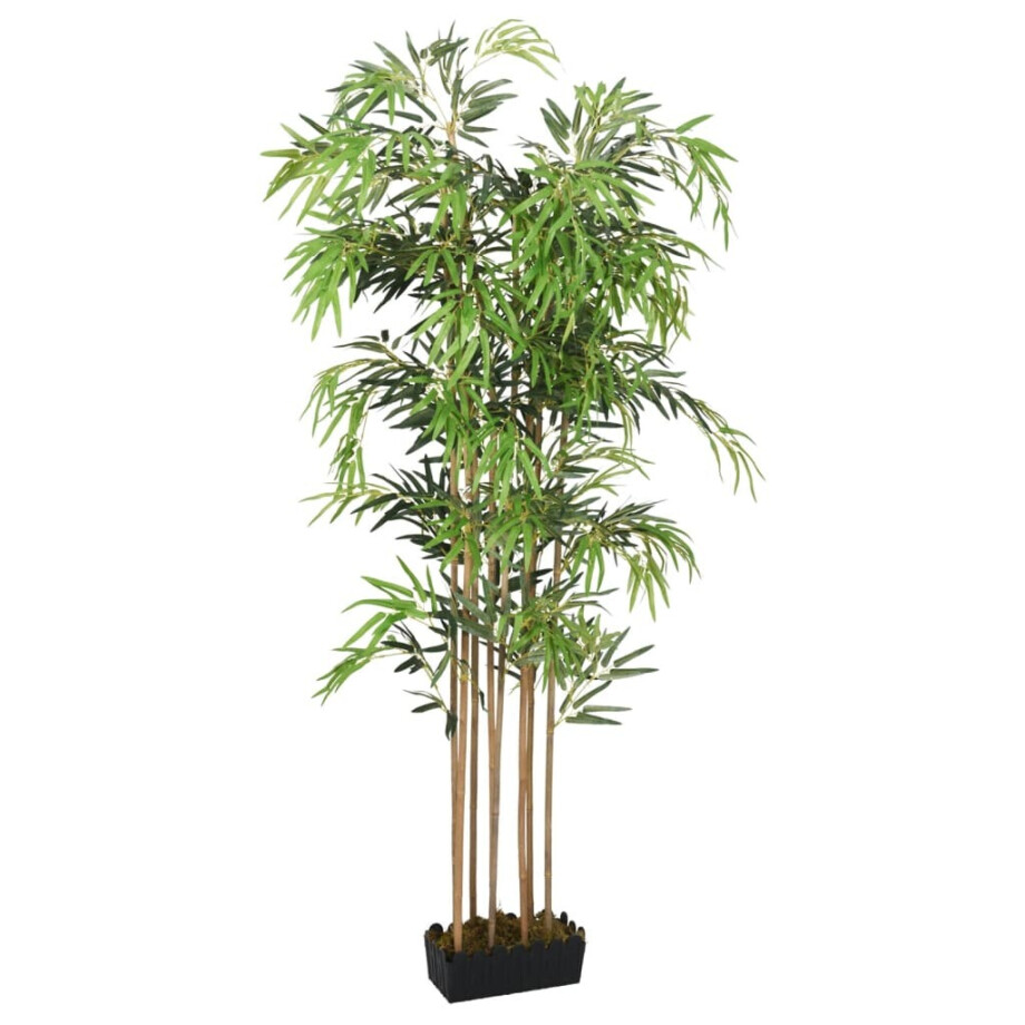 vidaXL Kunstplant bamboe 1095 bladeren 150 cm groen vidaXL Kunstplant bamboe 1095 bladeren 150 cm groen afbeelding 1