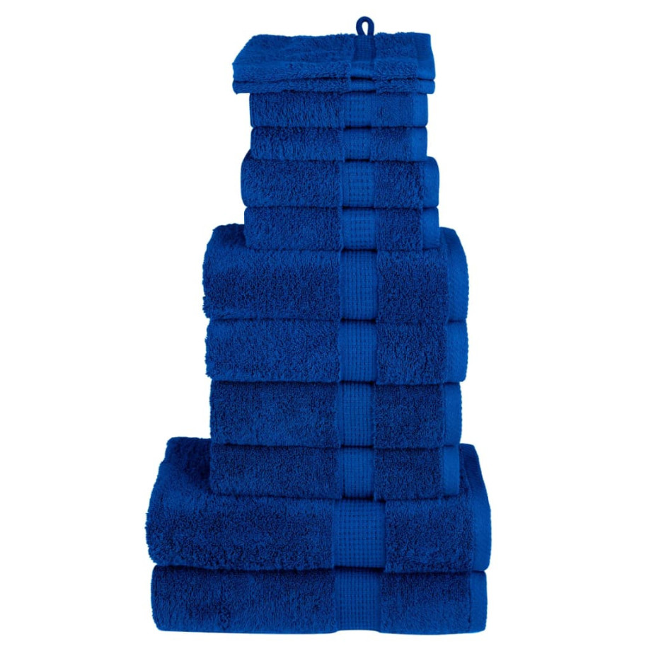 vidaXL 12-delige Handdoekenset SOLUND 600 g/m² blauw afbeelding 1