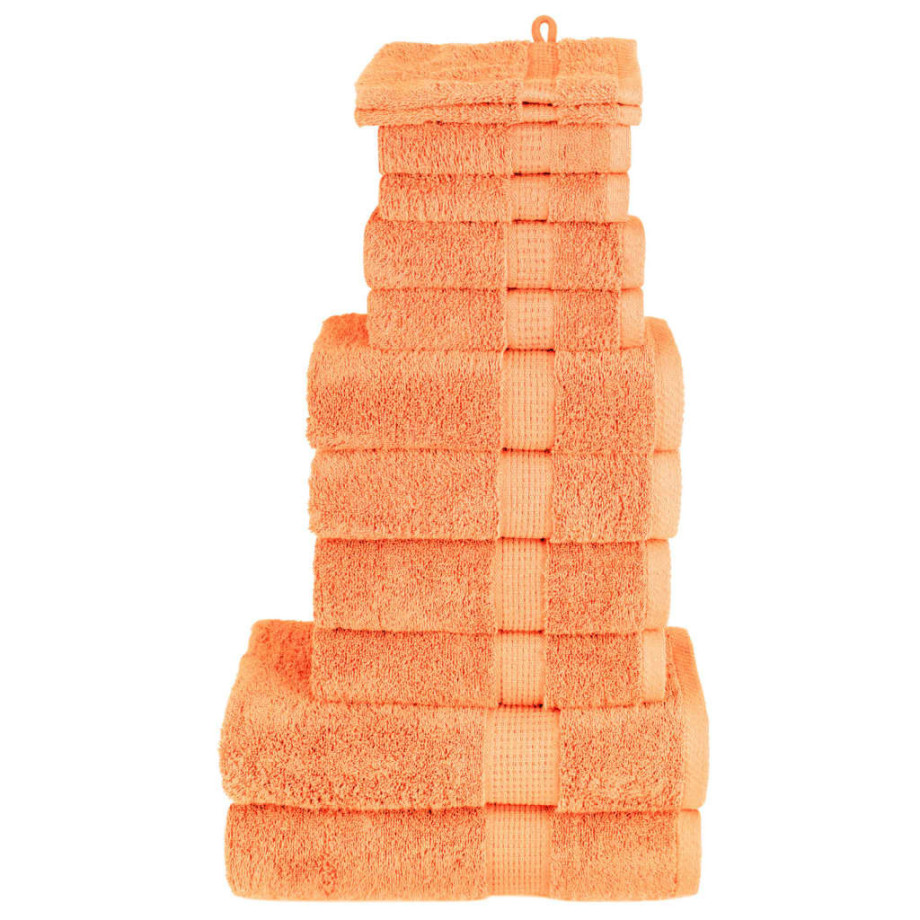 vidaXL 12-delige Handdoekenset SOLUND 600 g/m² oranje afbeelding 1