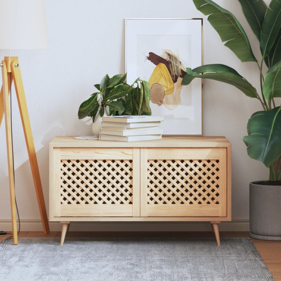 vidaXL Kastdeuren met latwerk 2 st 49,5x39,5 cm massief grenenhout vidaXL Kastdeuren met latwerk 2 st 49,5x39,5 cm massief grenenhout afbeelding 1