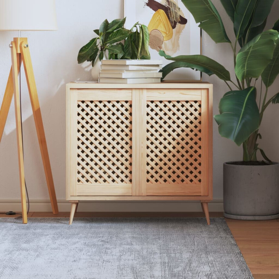 vidaXL Kastdeuren met latwerk 2 st 39,5x61,5 cm massief grenenhout vidaXL Kastdeuren met latwerk 2 st 39,5x61,5 cm massief grenenhout afbeelding 1