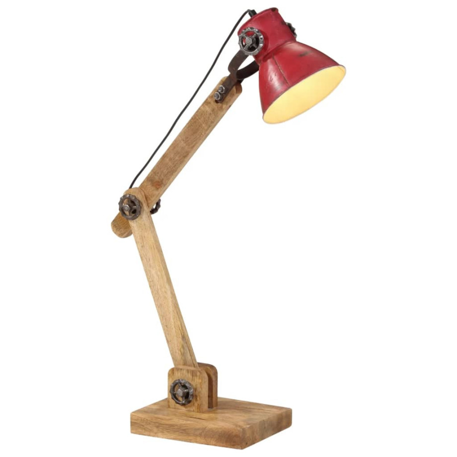 vidaXL Bureaulamp 25 W E27 23x18x96 cm verweerd rood afbeelding 1