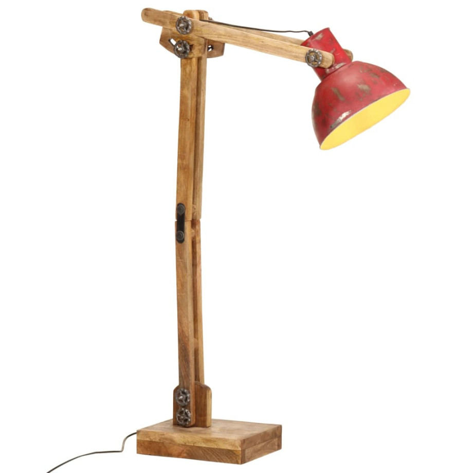 vidaXL Vloerlamp 25 W E27 33x25x130-150 cm verweerd rood afbeelding 1