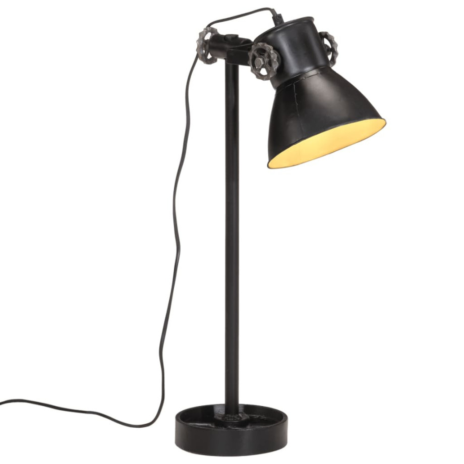 vidaXL Bureaulamp 25 W E27 15x15x55 cm zwart afbeelding 1