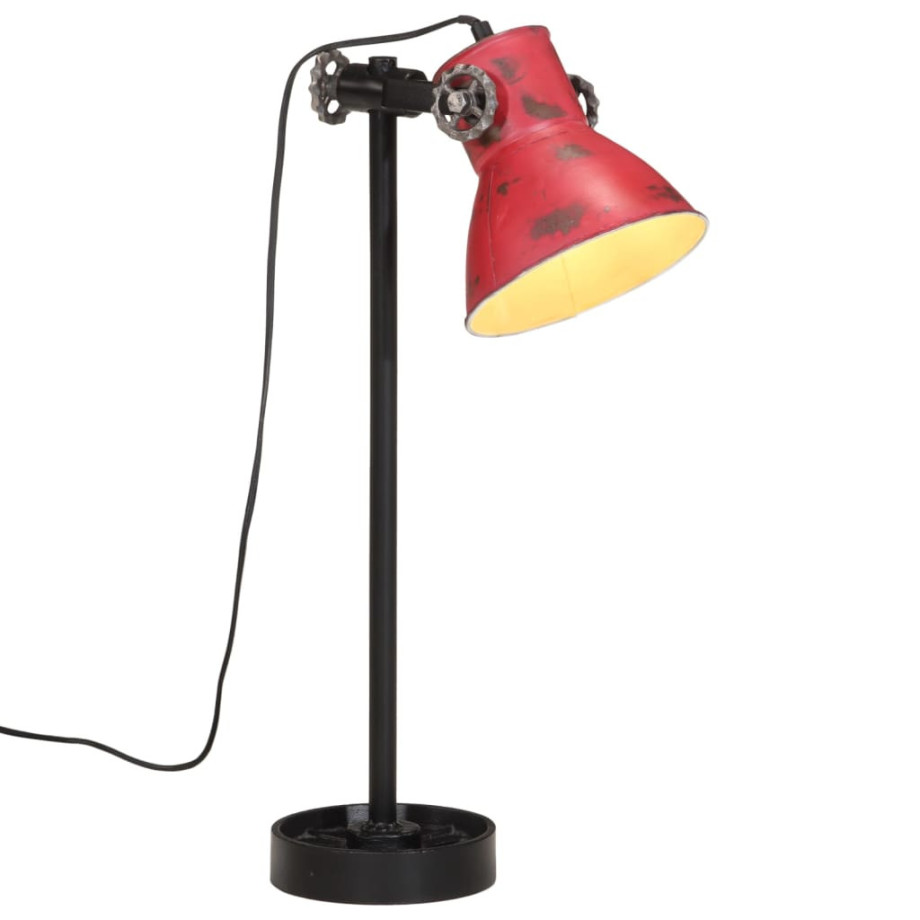 vidaXL Bureaulamp 25 W E27 15x15x55 cm verweerd rood afbeelding 1