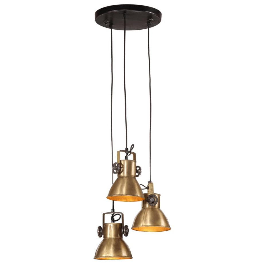 vidaXL Hanglamp 25 W E27 30x30x100 cm antiek messingkleurig afbeelding 1