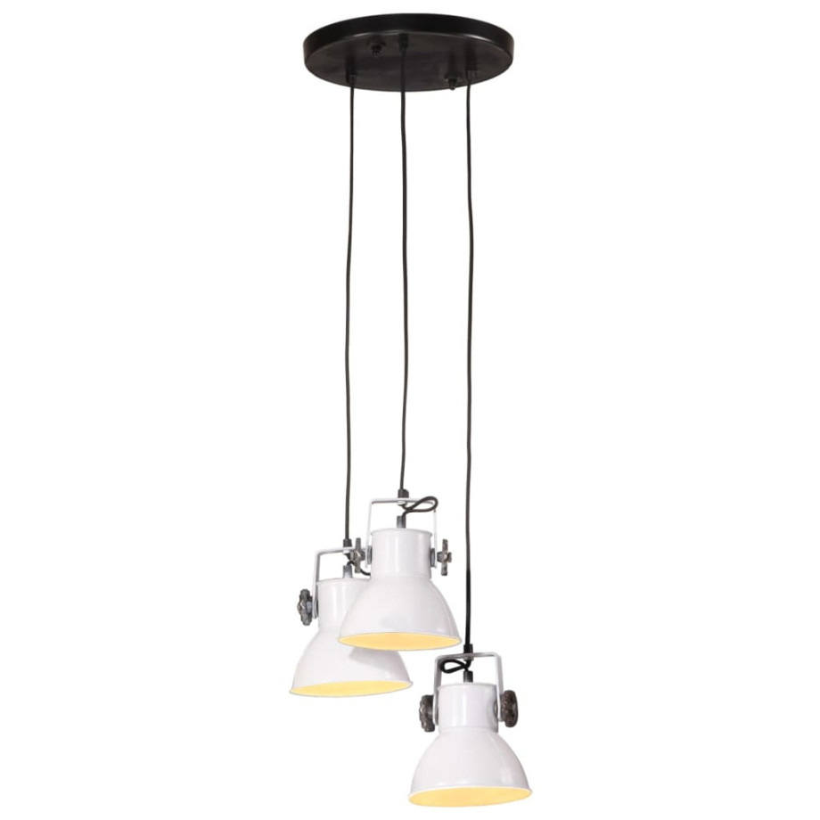 vidaXL Hanglamp 25 W E27 30x30x100 wit afbeelding 1