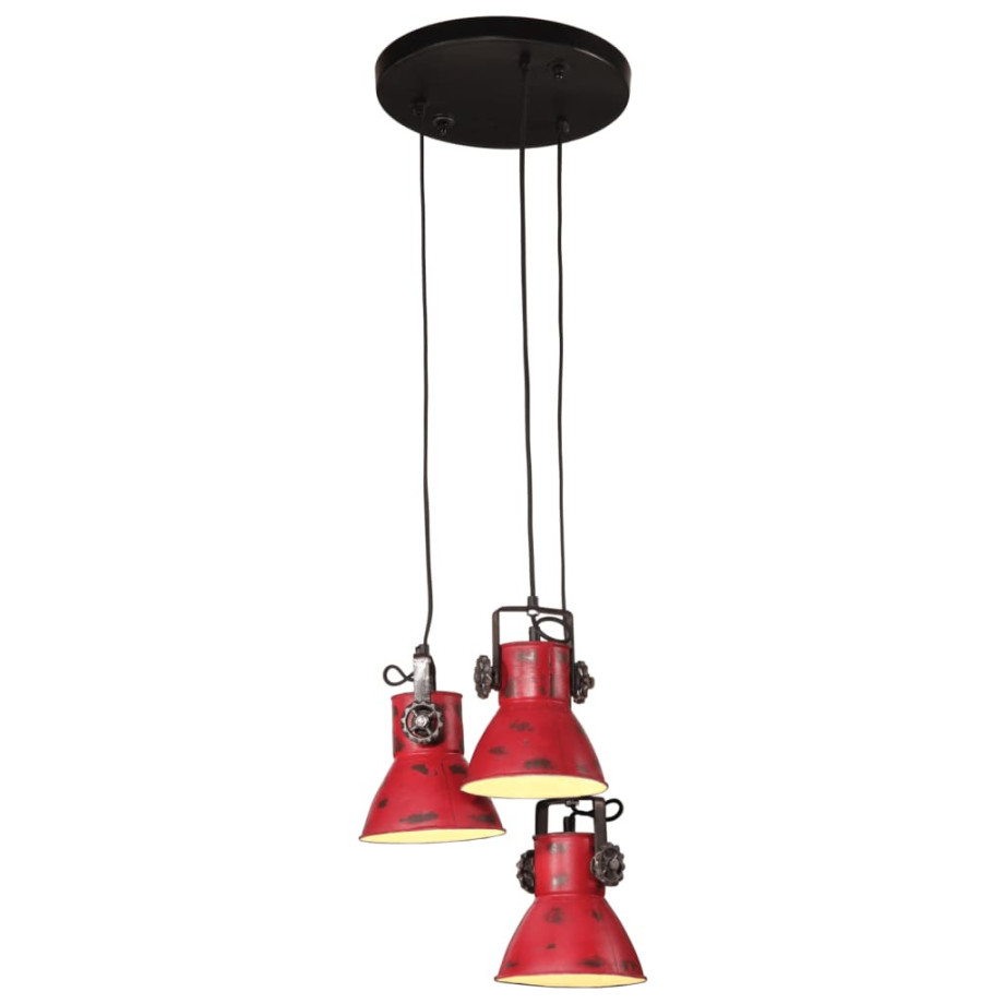 vidaXL Hanglamp 25 W E27 30x30x100 cm verweerd rood afbeelding 1