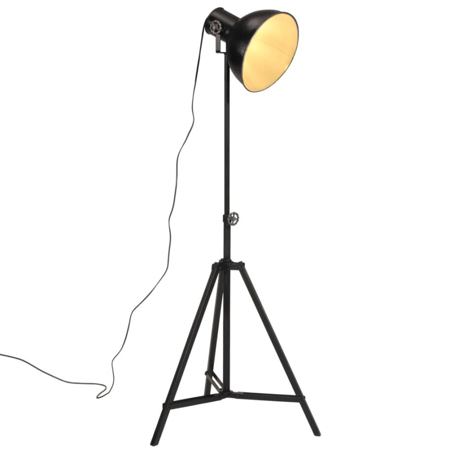 vidaXL Vloerlamp 25 W E27 61x61x90/150 cm zwart afbeelding 1