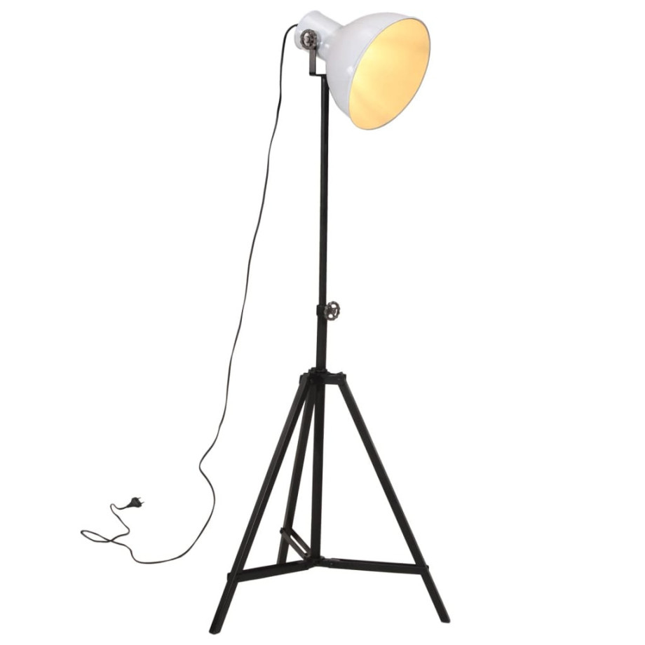 vidaXL Vloerlamp 25 W E27 61x61x90/150 cm wit afbeelding 1