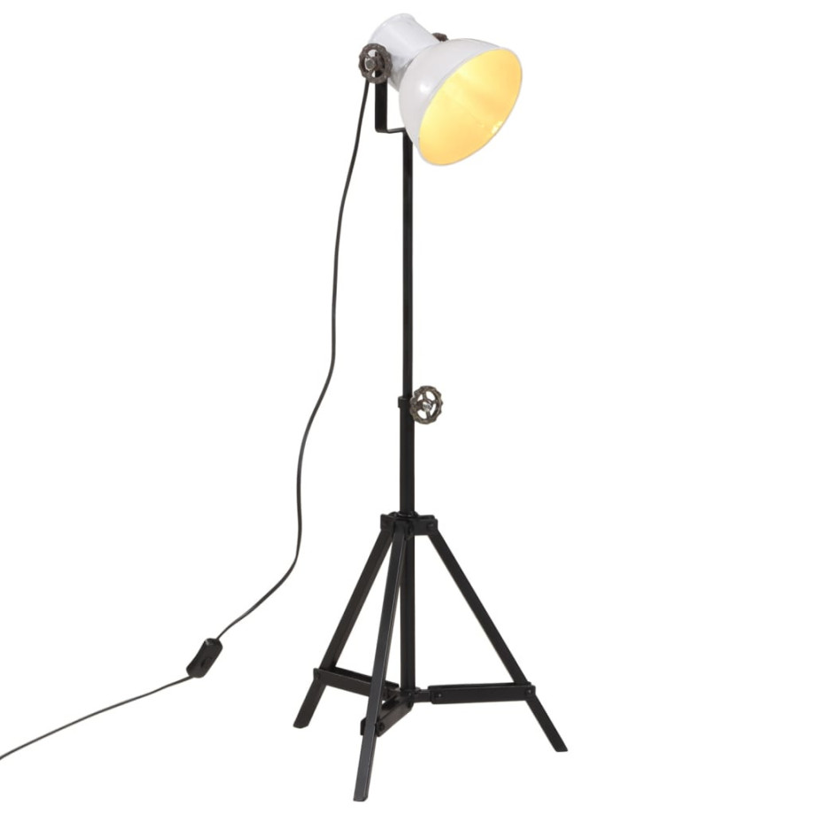 vidaXL Vloerlamp 25 W E27 35x35x65/95 cm wit afbeelding 1