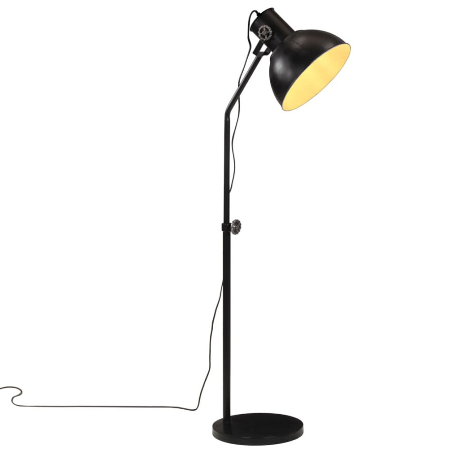 vidaXL Vloerlamp 25 W E27 30x30x90-150 cm zwart afbeelding 1