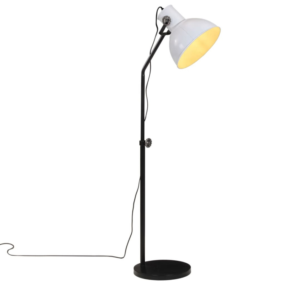 vidaXL Vloerlamp 25 W E27 30x30x90-150 cm wit afbeelding 1