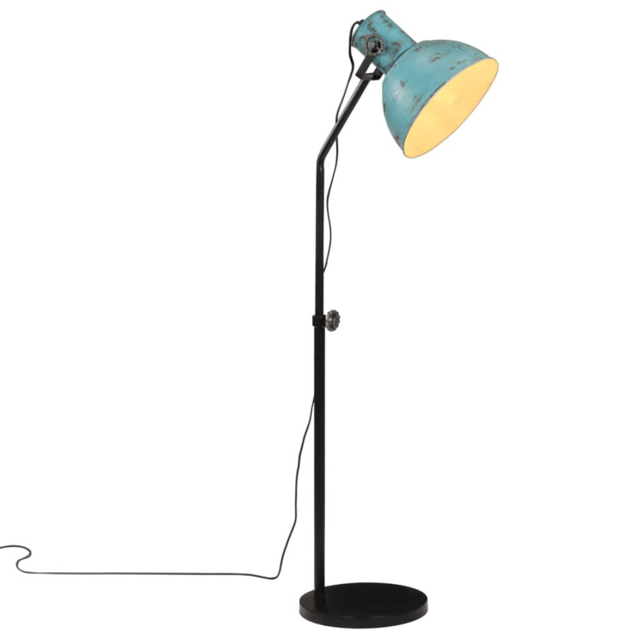 vidaXL Vloerlamp 25 W E27 30x30x90/150 cm verweerd blauw afbeelding 1